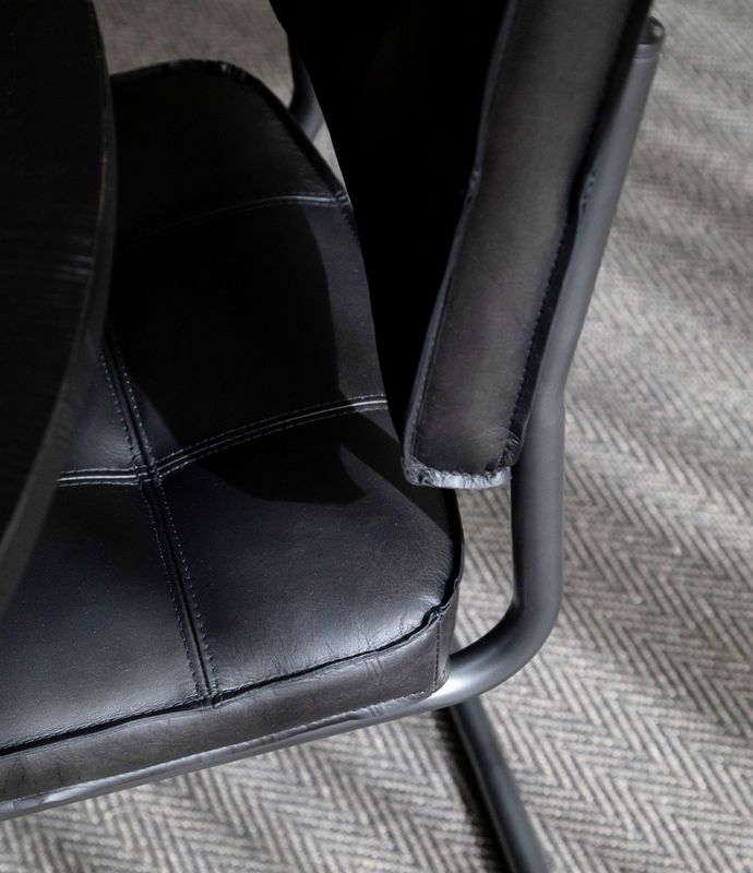 Carlos Matt Black Taupe Spisestol - Artwood