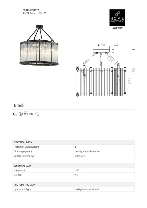 Clinton taklampe | Home Factory
