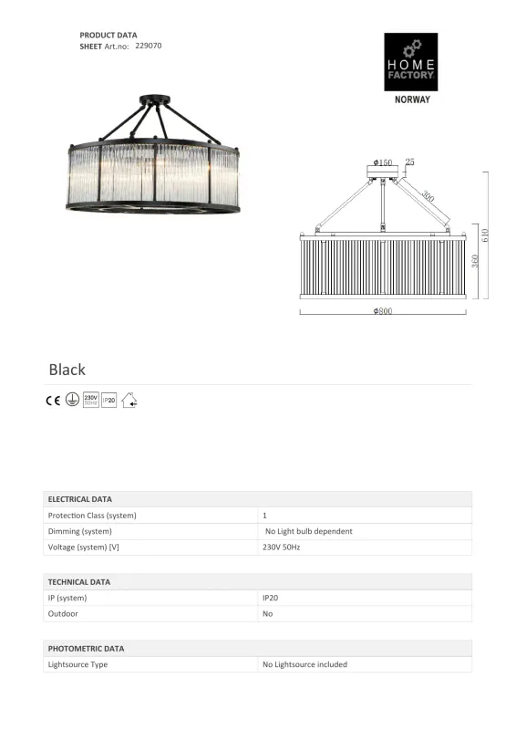 Clinton taklampe | Home Factory