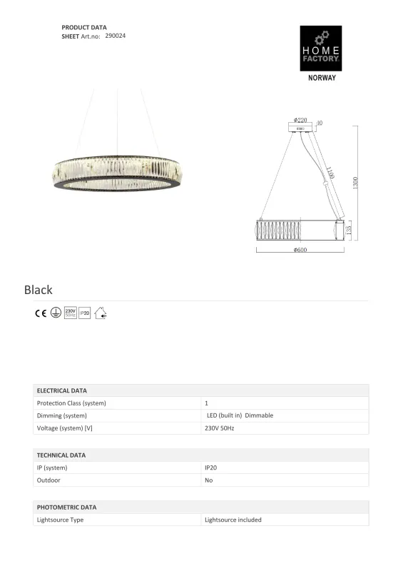 Cornwall taklampe | Home Factory