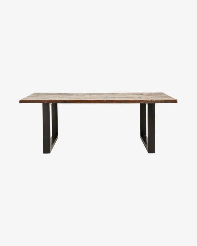 Vintage Iron Wooden Top Raw spisebord | Nordal
