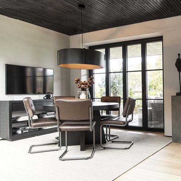  Calgary Leather Ebony Taklampe - Artwood
