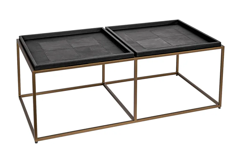 Sofabord med todelt skinnplate | Home Factory