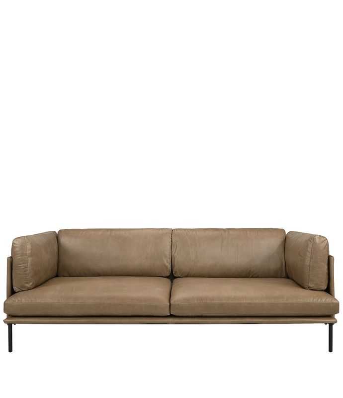 Brioche Natural Washed Sand Skinnsofa - Artwood 