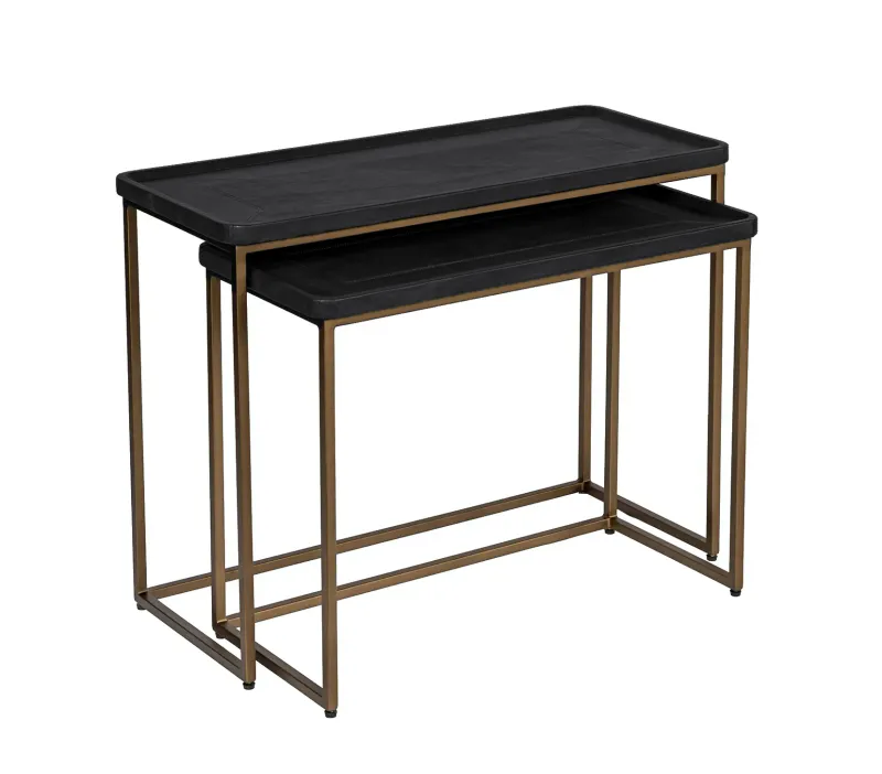 Settbord i skinn, 2-sett | Home Factory