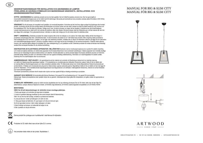 Big City taklampe | Artwood