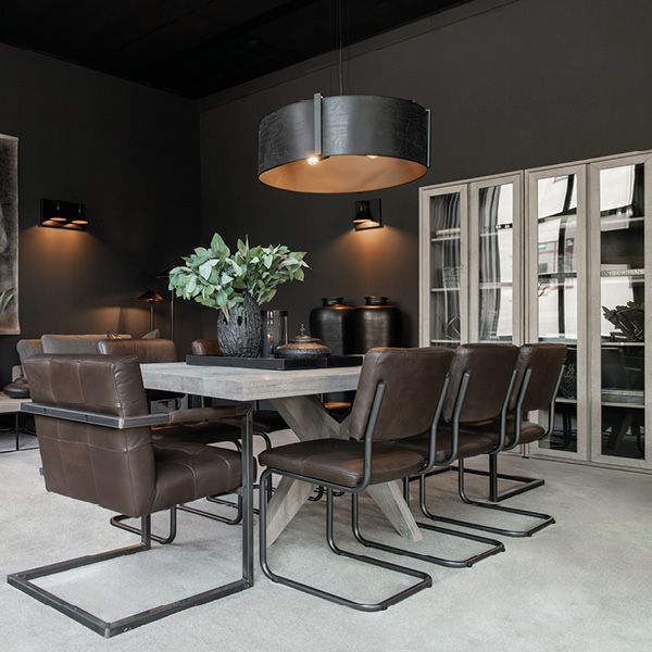  Calgary Leather Ebony Taklampe - Artwood