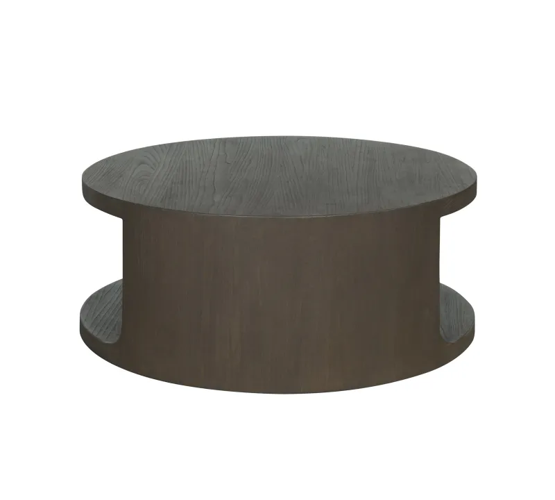 Aspen rundt sofabord med hylle | Home Factory