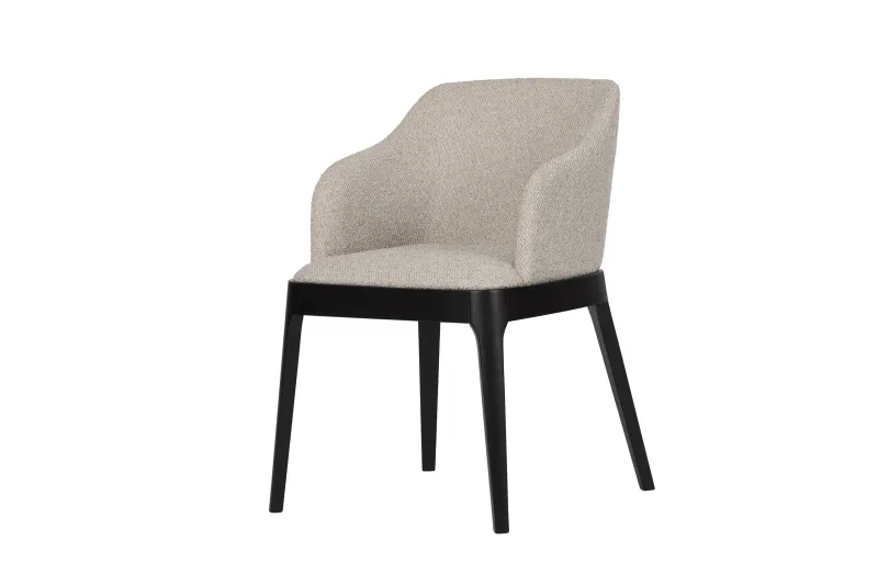 Boston spisestol med armlener – svarte bein | Home Factory