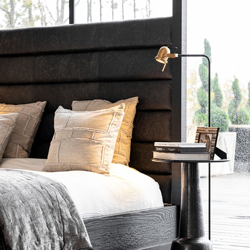 Lisbon sengegavl i skinn | Artwood