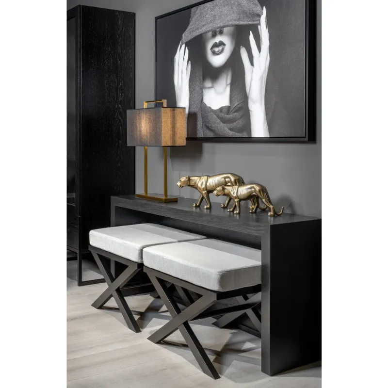 London svart konsollbord m/rygg | Home Factory